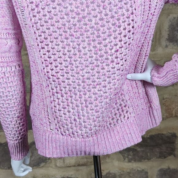 American Eagle Outfitters Pink Cable‎ Knit Sweater Woman's Small Pastel - Picture 8 of 15